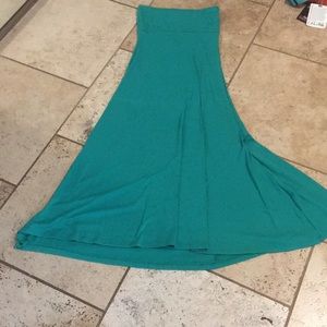 Teal strapless dress